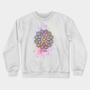 namaste watercolor mandala Crewneck Sweatshirt